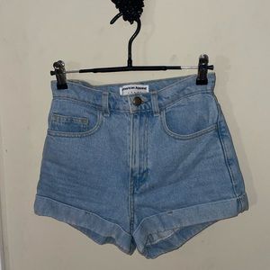 American Apparel High-Waist Denim Shorts